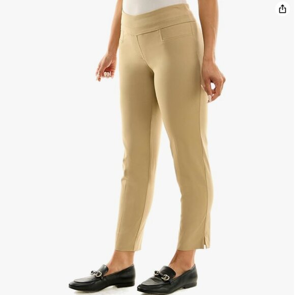Slim Fit Ankle-Length Pull-On Pants – Size 16W – Versatile Everyday Style - Picture 1 of 10